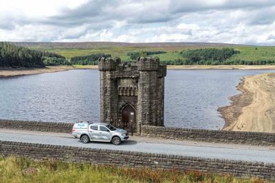 United Kingdom reservoir levels drop as the summer drought continues-stock-foto