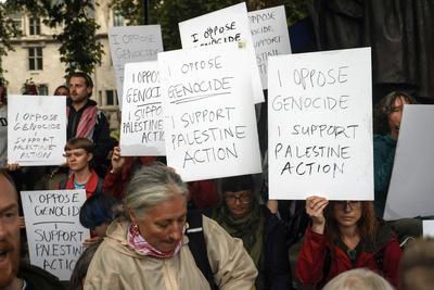 Palestine Actio Proscription Protest-stock-foto