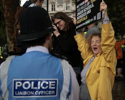 Palestine Actio Proscription Protest-stock-foto