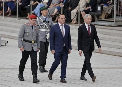 Generalinspekteur der Bundeswehr, General Carsten Breuer, Bundesminister der Verteidigung, Boris Pistorius, Prof. Dr. St-stock-foto