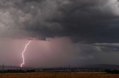 Gewitter in Hessen-stock-foto