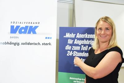 Verena Bentele Praesidentin des Sozalverbandes Deutschland Muenchen 11.08.2022 Presseclub Muenchen VDK-Soziale Krise Ba-stock-foto