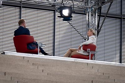 ARD-Hauptstadtstudio, Sommerinterview, AfD, Vorsitzende, Alice Weidel-stock-foto