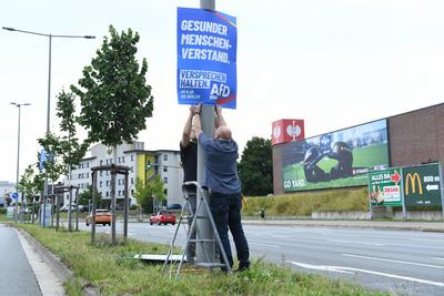 Wahlplakate - Kommunalwahlen 2025 NRW-stock-photo