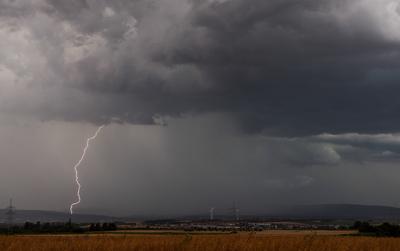 Gewitter in Hessen-stock-foto