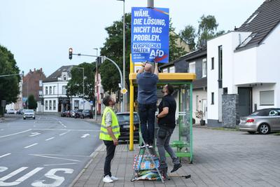 Wahlplakate - Kommunalwahlen 2025 NRW-stock-photo