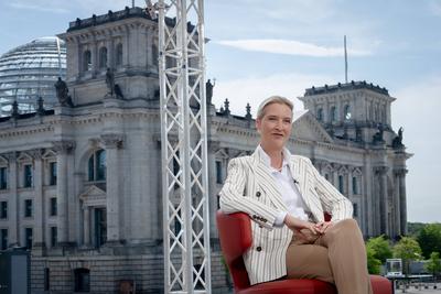 ARD-Hauptstadtstudio, Sommerinterview, AfD, Vorsitzende, Alice Weidel-stock-foto