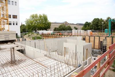 Baustelle Alter Markt Potsdam-stock-foto