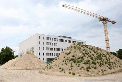Baustelle Alter Markt Potsdam-stock-foto
