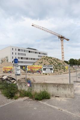 Baustelle Alter Markt Potsdam-stock-foto