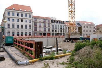 Baustelle Alter Markt Potsdam-stock-foto