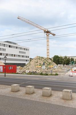 Baustelle Alter Markt Potsdam-stock-foto
