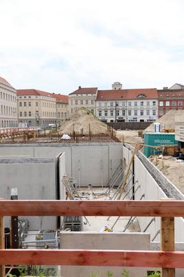 Baustelle Alter Markt Potsdam-stock-foto