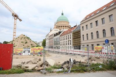 Baustelle Alter Markt Potsdam-stock-foto