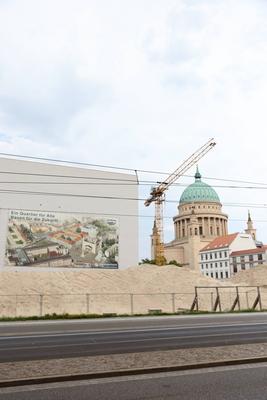 Baustelle Alter Markt Potsdam-stock-foto