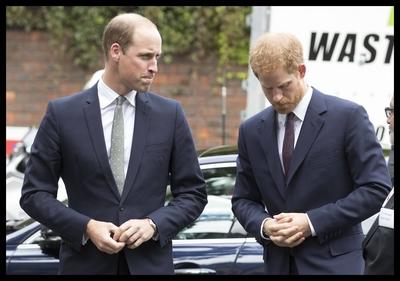 05 09 2017 London United Kingdom The Duke of Cambridge and Prince Harry arriving at a new commu-stock-foto