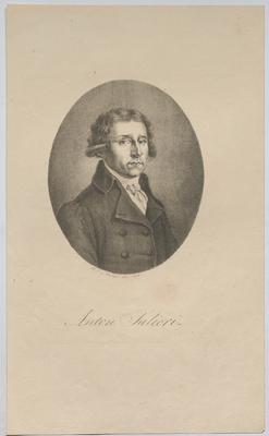 Anton Salieri . Antonio Salieri, composer, conductor and music teacher. Heinrich Eduard von Wintter (1788-1829), artist-stock-foto