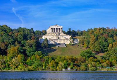 Walhalla ?ber der Donau, bei Donaustauf, Regensburg, Bayern, Deutschland, Europa Walhalla ?ber der Donau, bei Donaustauf-stock-foto