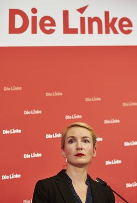Ines Schwerdtner (Die Linke) Parteivorsitzende-stock-foto