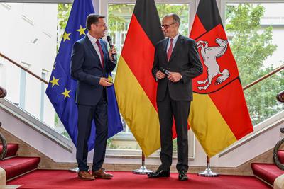 Antrittsbesuch von Bundeskanzler Friedrich Merz in Niedersachsen-stock-foto
