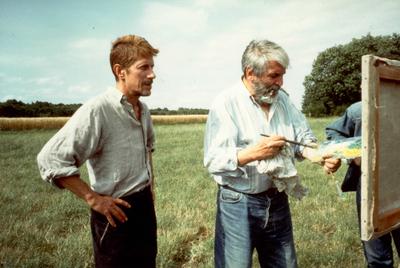 Actors Jacques Dutronc and Maurice Pialat in the movie Van Gogh, 1990s PUBLICATIONxNOTxINxITA-stock-foto