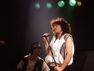 1/ Konzert 87: Deep Purple, S?nger: Ian Gillan, voc, Mikro, lockige Haare, Rock, Hard Rock, Heavy Metal, Musik, *** 1 co-stock-photo