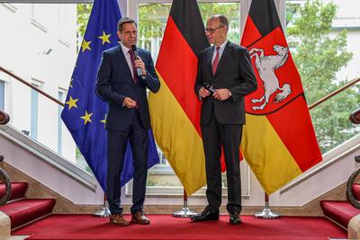 Antrittsbesuch von Bundeskanzler Friedrich Merz in Niedersachsen-stock-foto