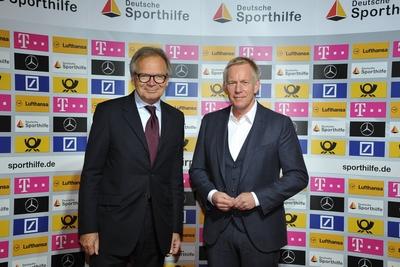 Werner E Klatten Johannes B Kerner Deutsche Sport Hilfe Forum *Werte des Sports* 50 Jahre Deutsc-stock-photo