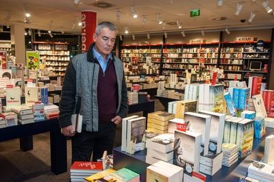 Erfurt 19 Erfurter Herbstlese Buchhandlung Hugendubel Ilija Trojanow Macht und Widerstand Ko-stock-foto