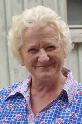 93/ Krauses Braut, Fototermin am Filmset Gasthof Krause in Groeben, mit Carmen Maja Antoni als Elsa, Groeben, voraussich-stock-foto