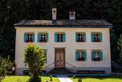 Nietzsche-Haus in Sils Maria near St. Moritz in the Upper Engadine, Grisons, Switzerland Sils Maria, Engadin, Grisons, S-stock-foto