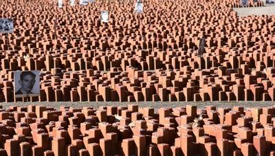 Westerbork, die Niederlande. 19. M?rz 2025. Die Gedenkst?tte im ehemaligen Durchgangslager Westerbork in den Niederlanden.-stock-photo