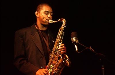 1/ Konzert: Branford Marsalis im Berliner Tempodrom , schwarzer Jazzsaxophonist, farbiger Jazzer, Jazzmusiker, Saxophon,-stock-foto