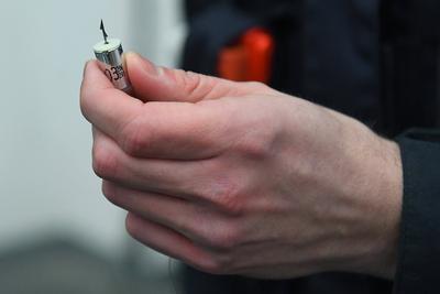 Pilotphase mit Distanzelektroimpulsger?ten am 15.01.2021 im regionalen Trainingszentrum der Polizei in Dortmund Ein Poli-stock-foto
