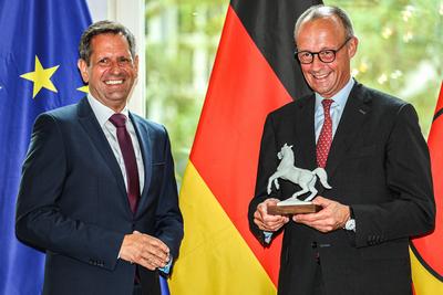 Antrittsbesuch von Bundeskanzler Friedrich Merz in Niedersachsen-stock-foto