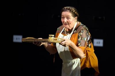 69. Bad Hersfelder Festspiele. Schauspielerin Marianne S?gebrecht w?hrend der Fotoprobe zur Inszenierung Der Prozess im-stock-foto