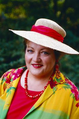 Marianne S?gebrecht Marianne S?gebrecht, popul?re deutsche Schauspielerin und Kabarettistin, Portrait, 1992., M?nchen De-stock-foto