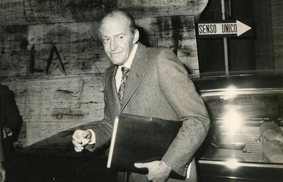 Italian businessman Leopoldo Pirelli, 1970s PUBLICATIONxNOTxINxITA-stock-foto