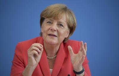 Bundeskanzlerin Angela Merkel, CDU, vor der Bundespressekonferenz. Berlin 31.08.2015 Berlin Deutschland PUBLICATIONxINx-stock-foto