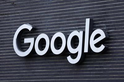 Schriftzug / Logo des Unternehmens Google-stock-foto