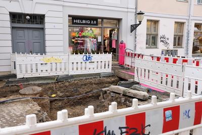 Sanierung Brandenburger Stra?e Potsdam-stock-foto
