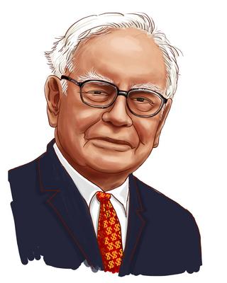 Illustration: Warren Buffett SUQIAN, CHINA - MAY 8, 2023 - Illustration: Warren Buffett, Suqian, Jiangsu Province, China-stock-photo