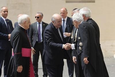 Algerian President Abdelmadjid Tebboune visits the Vatican and meets with Pope Leo XIV in Rome-stock-foto