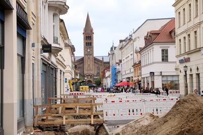 Sanierung Brandenburger Stra?e Potsdam-stock-foto