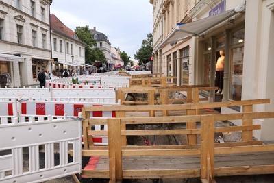 Sanierung Brandenburger Stra?e Potsdam-stock-foto