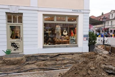 Sanierung Brandenburger Stra?e Potsdam-stock-foto