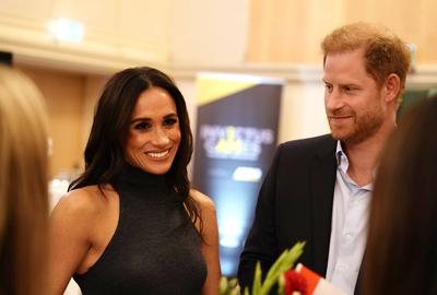 . 15/09/2023. Dusseldorf, Germany. Prince Harry and Meghan Markle, the Duke and Duchess of Sussex, at the IG25 and Team-stock-foto