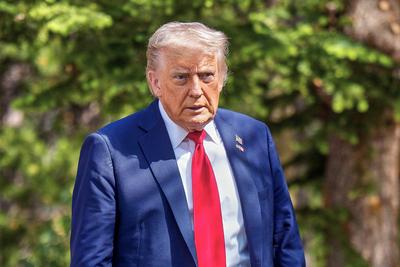 Kananaskis, Alberta, Kanada, 16.06.2025: Mountain Lodge: G7-Gipfel 2025: US-Pr?sident Donald Trump (Foto: Michael Kappel-stock-photo