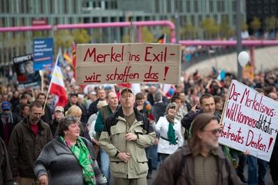 Demonstration AfD Berlin Mitte Demonstration der Partei Alternative f?r Deutschland als Abschluss de-stock-foto