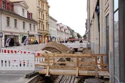Sanierung Brandenburger Stra?e Potsdam-stock-foto